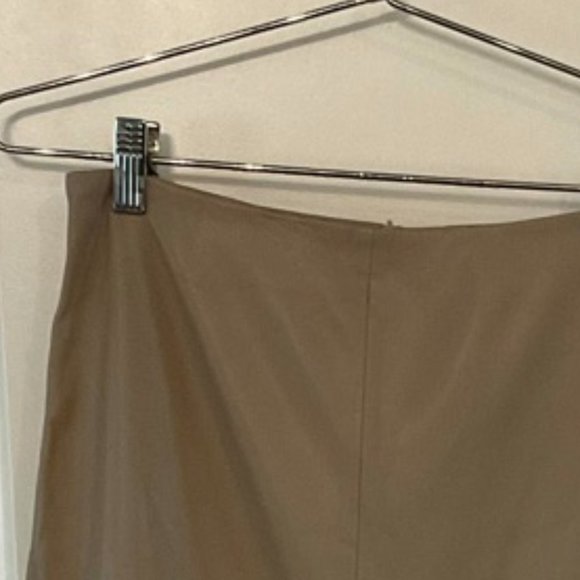 Asymmetrical Leather Pleated Skirt - Picture 5 of 6